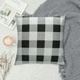 thumbnail image 2 of Nawypu  Farmhouse Buffalo Plaid Check Throw Pillow Covers , Outdoor Decorative Pillow Covers with Stitched Edge for Bed Couch Sofa, Black and White, 2 of 5