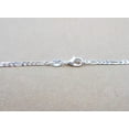 thumbnail image 3 of EOEMY 1Pcs Mens Lots 925 Silver 2.5mm Italian Figaro Link Chain Necklace 16-30 Inches-20, 3 of 5