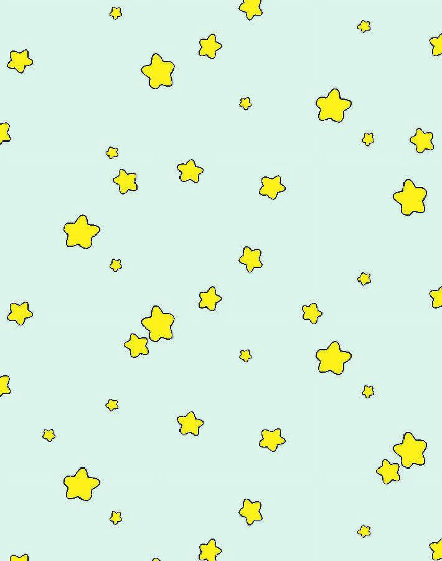 Shooting Stars Removable Vinyl Wallpaper by Barbie - Seafoam