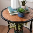 thumbnail image 6 of Linon Elton Metal and Wood Three Tier Side Table in Black, 6 of 11