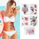 thumbnail image 4 of Set de tatuajes falsos, Pegatinas de tatuajes temporales impermeables fáciles de operar para mujeres grilas para brass con las piernas de la cinta cofre, 4 of 7