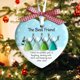 thumbnail image 4 of Colgante Decorativo Adorno de cristal marino «Brindemos por la amistad» con frase inspiradora para decorar el árbol de Navidad, 8 cm, blanco, 1 unidad JASKFLY, 4 of 8