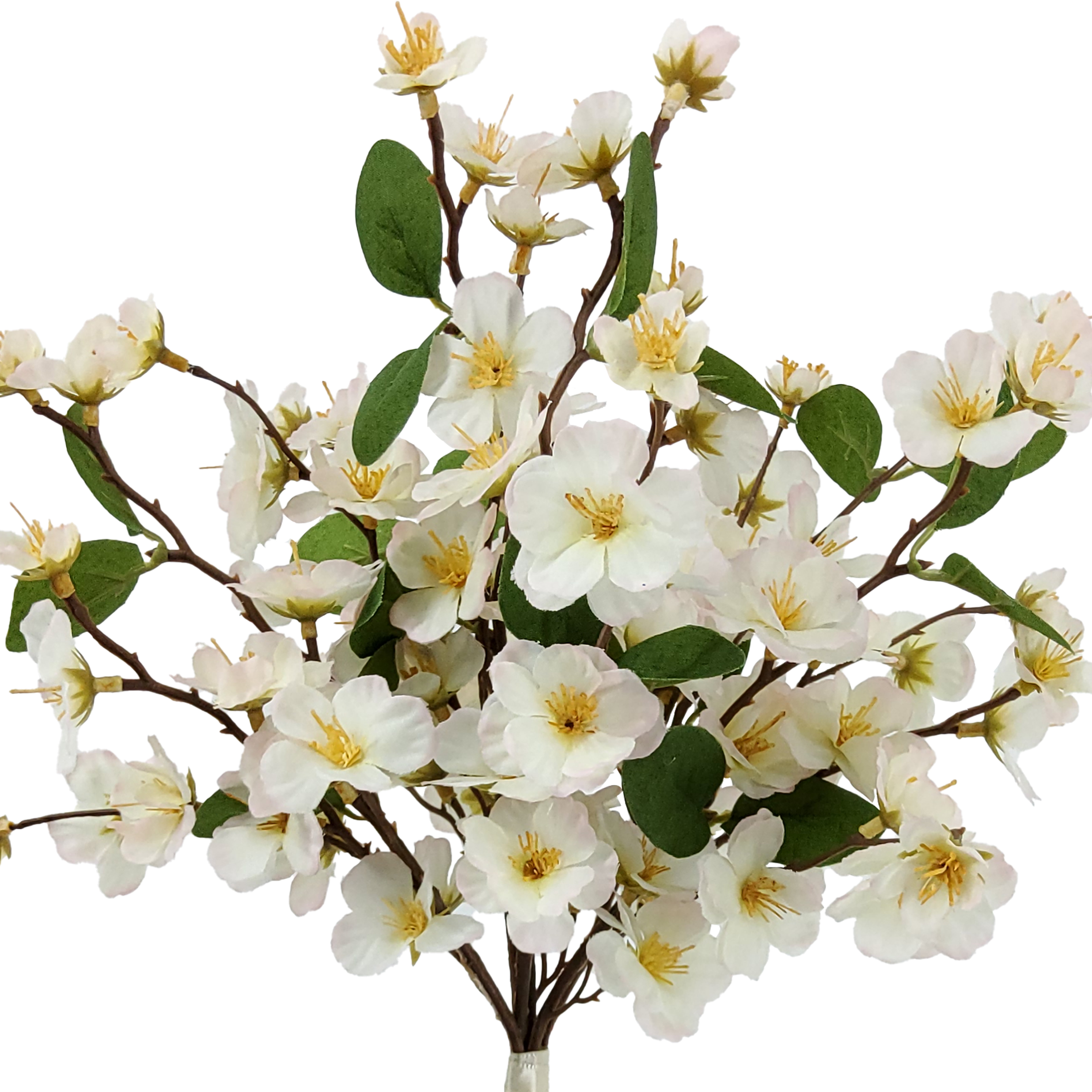 Mainstays 17in Indoor Artificial Peach Blossom Bundle, Peach Color, Artificial Flower, Blossom Flower.