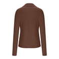 thumbnail image 6 of Maplenight Long Sleeve Thermal Shirts for Women Ribbed Knit Slim Fit Going Out Tops Basic Golf Shirts with Thumb Holes, 6 of 7
