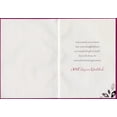 thumbnail image 2 of Designer Greetings Silver Foil Leaves, Sequins and Burgundy Die Cut Windows Hand Decorated Designer Boutique Keepsake Thank You Card, 2 of 2