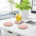thumbnail image 7 of Light Rose Gold Glitter Drinks Coasters, Non-Scratch Cork Base Round Cups Mats for for Wooden Coffee Table, Cool Housewarming Gift for Home Decor, 7 of 7