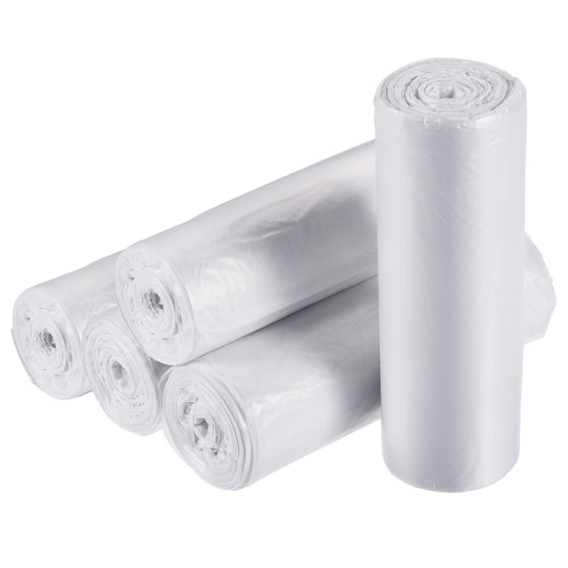 Bolsas de basura pequeñas Uxcell forros de cesto de basura para cocina oficina baño blancas