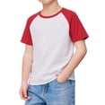 thumbnail image 4 of LIIPEE Girls T Shirts Casual Summer Color Block Raglan Sleeve Short Sleeve Crew Neck Tshirts Kids Comfortable Breathable Soft Daily Tees Tops,1-2 Years, 4 of 4