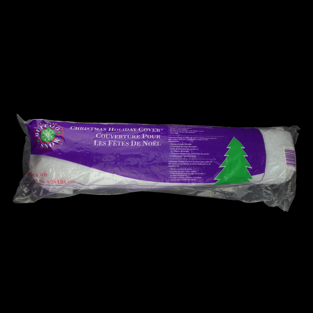 White Artificial Christmas Soft Snow Blanket Roll 36" x 8 Feet