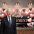 thumbnail image 6 of Pink Heart Theme Retirement Banner Gold Stars Design Happy Retirement Display Glittery  Black Background Retirement Party Backdrop for Retirement Party Indoor Celebration Photo Shoot, 6 of 8