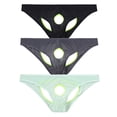 thumbnail image 2 of TANBOM Men's Holes Briefs Mesh Nylon Triangle Underwear Black/Gray/Green XXL 3-Pack, 2 of 6