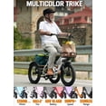 thumbnail image 4 of ESKUTE T300 E Trike Electric Tricycle for Adults, 750W Brushless Motor 18MPH+ Fat Tire Folding Trike, Step-Thru 3 Wheel Electric Bicycle, White with Phone Holder Bag & Mirrors & Lock, UL2849, 4 of 7