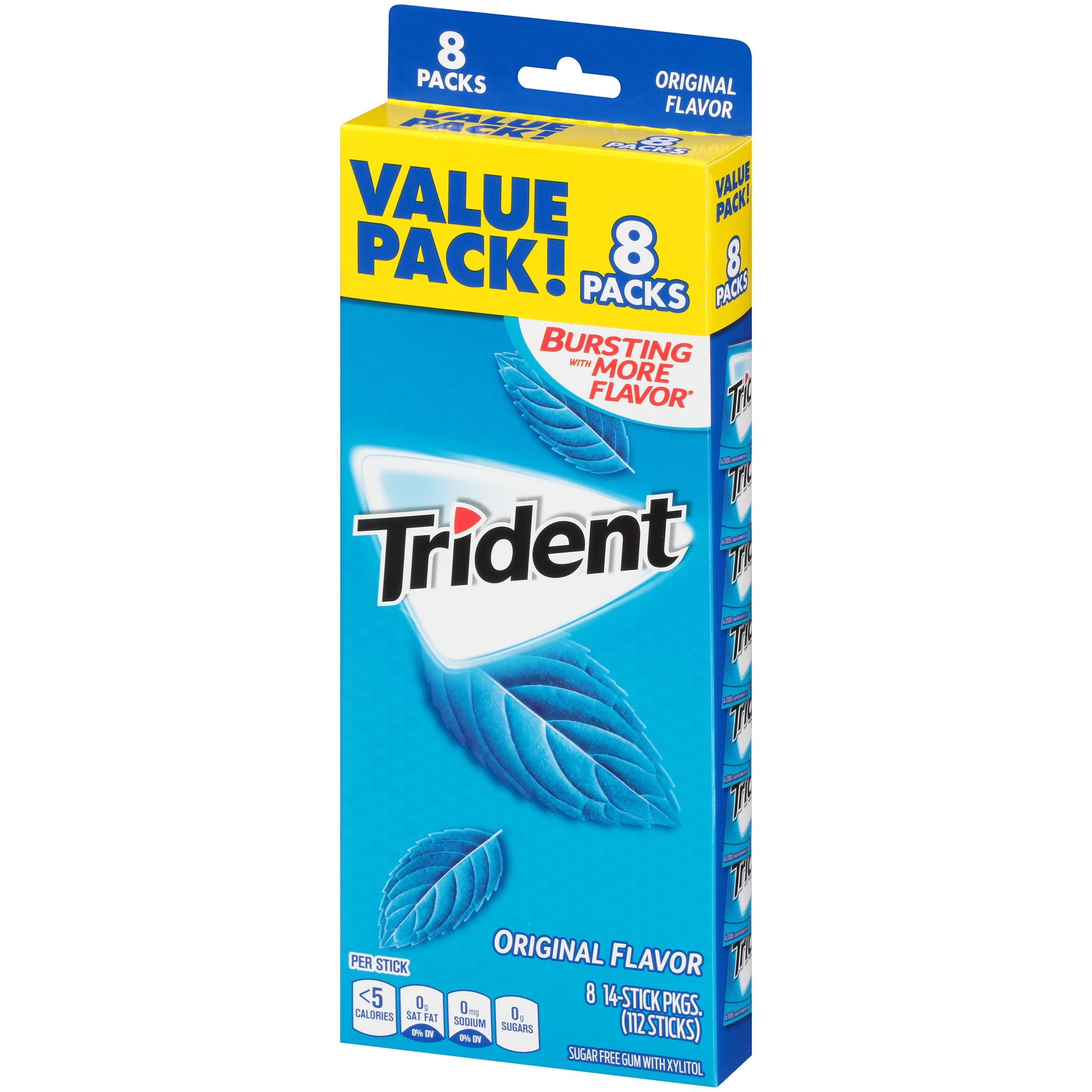 Trident Gum, Original, 14 Pieces, 8 Pack