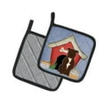 thumbnail image 2 of Dog House Collection Staffordshire Bull Terrier Chocolate Pair of Pot Holders, 2 of 3