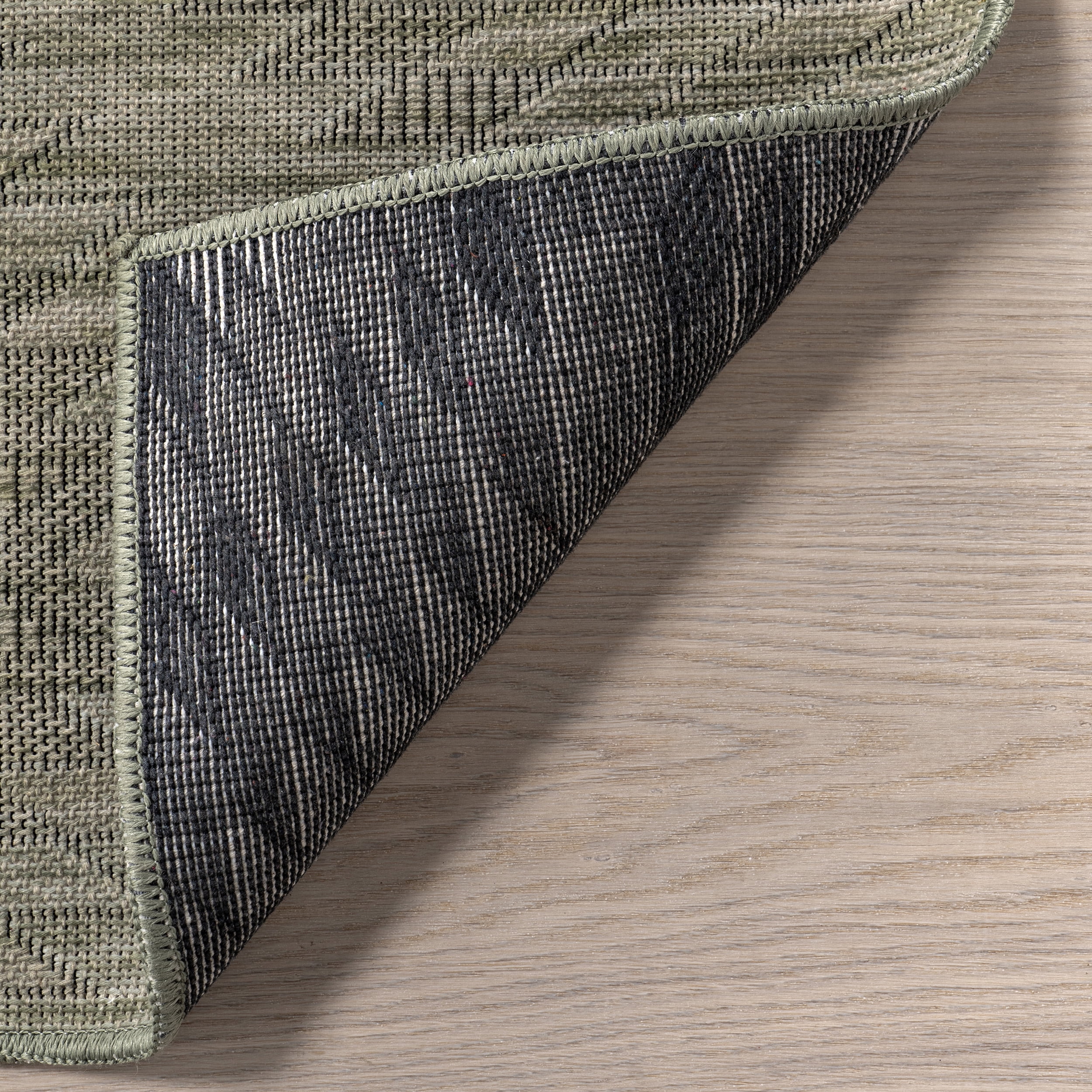 nuLOOM Alma Mid-Century Modern Machine Washable Area Rug, 7' x 9', Sage Green
