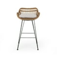 thumbnail image 3 of Lisa Outdoor Wicker Barstools with Cushions (Set of 2), 3 of 11