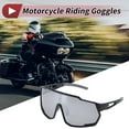 thumbnail image 2 of Unique Bargains 1 Set Motorcycle Riding Goggles Anti-glare Tri-Acetyl Cellulos PC UV400 Cycling Sunglasses Silver Tone Gray Lens Black Frame, 2 of 6