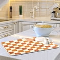thumbnail image 6 of Yayeee Dish Drying Mat for Kitchen Counter 16"x18" Microfiber Absorbent Pad, Rusty Orange Plaid, 6 of 7