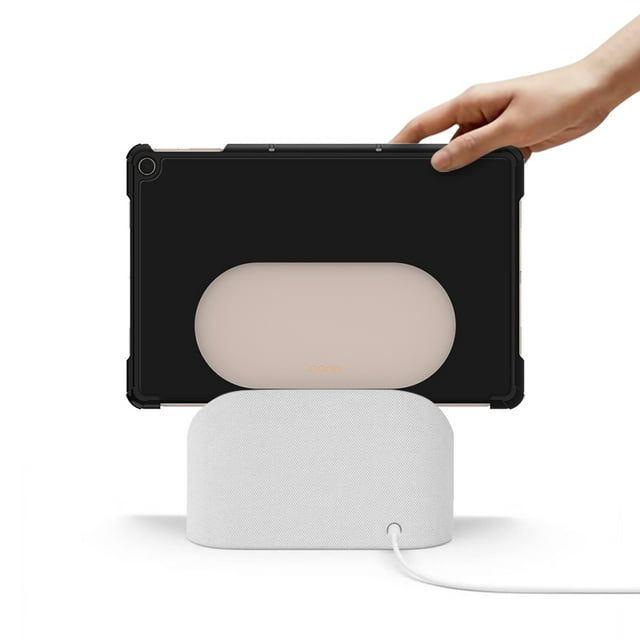 Étui pour Tablette Google Pixel 11 Pouces 2023 Couverture Étui de Protection Peau PU PC Prise en Charge Rigide Compatible Charge Base de Haut-Parleur Noir 2023 Pixel Tablette 11