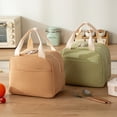 thumbnail image 3 of Lunch Box for Women Insulated Lunch Bag Corduroy Lunch Tote Bags Leakproof Cooler Lunch Case for Travel Work Picnic/Beige, 3 of 8