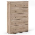 thumbnail image 2 of Home Square Jackson Hickory 2-Piece Contemporary Wood Chest and Nightstand Set, Brown, 2 of 20
