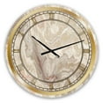 thumbnail image 1 of Designart 'White Onyx Natural White Marble' Glam wall clock, 1 of 3