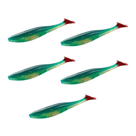 hejhncii 5Pcs 10cm Swim Baits for Saltwater Soft Fishing Lures Paddle Tail Swimbaits Artificial Baits Fishing Lure
