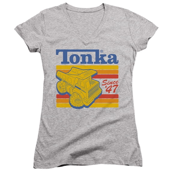Tonka Since 47 Junior Women's V-Neck T-Shirt Athletic Heather