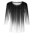 thumbnail image 4 of MaFYtyTPR Women's Fashion Printed T-shirt 3/4 Sleeves Blouse Round Neck Casual Tops 2025, 4 of 5