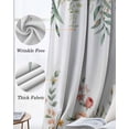 thumbnail image 3 of Spring Floral Blackout Curtains for Bedroom Living Room Darkening Curtains 84 Inch Length 2 Panels Set Watercolor Roses Eucalyptus Leaves Botanical Window Curtain Window Treatment Drapes 42"x84", 3 of 9