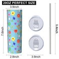 thumbnail image 3 of Pioneer Flower Floral Print Pattern 20oz Skinny Tumbler with Straw & Lid, Double Wall Vacuum Insulated Cup, Leak-Proof, Cup Holder Friendly, Hot 6H Cold 12H, 3 of 6
