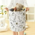 thumbnail image 2 of INough Baby Laundry Basket Baby Hamper Kids Laundry Basket, Toy Baskets Nursery Hamper for Boys, Kids Storage Basket Safari Nursery Decor Baby Clothes Hamper with Drawstring Closure(Giraffe), 2 of 9