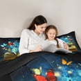 thumbnail image 5 of Manfei Magical Books Child Bedding Comforter Set, Fairy Tale Butterfly Twin Comforter Sets, Glitter Dreamy Galaxy Reversible Bedding Set, Breathable Home Decor, 2pcs, 5 of 9
