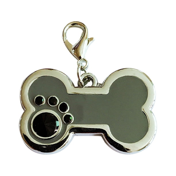 Placa de identificación personalizada para mascotas | Placa grabada con el nombre de la mascota para perros y gatos | Placa personalizable para el collar de la mascota con información de contacto