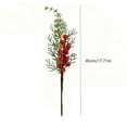 thumbnail image 3 of Imitation Christmas Pine Branches, Decorative Red Berry S, Holiday Floral Arrangement, Plug-in Design for Festive Home Decor,Vsgery, 3 of 6