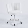thumbnail image 5 of Modern Home Office Chair, Fluffy Fuzzy Comfortable Makeup Vanity Chair, Swivel Desk Chair Height Adjustable Dressing Chair for Bedroom Living Room, 5 of 5