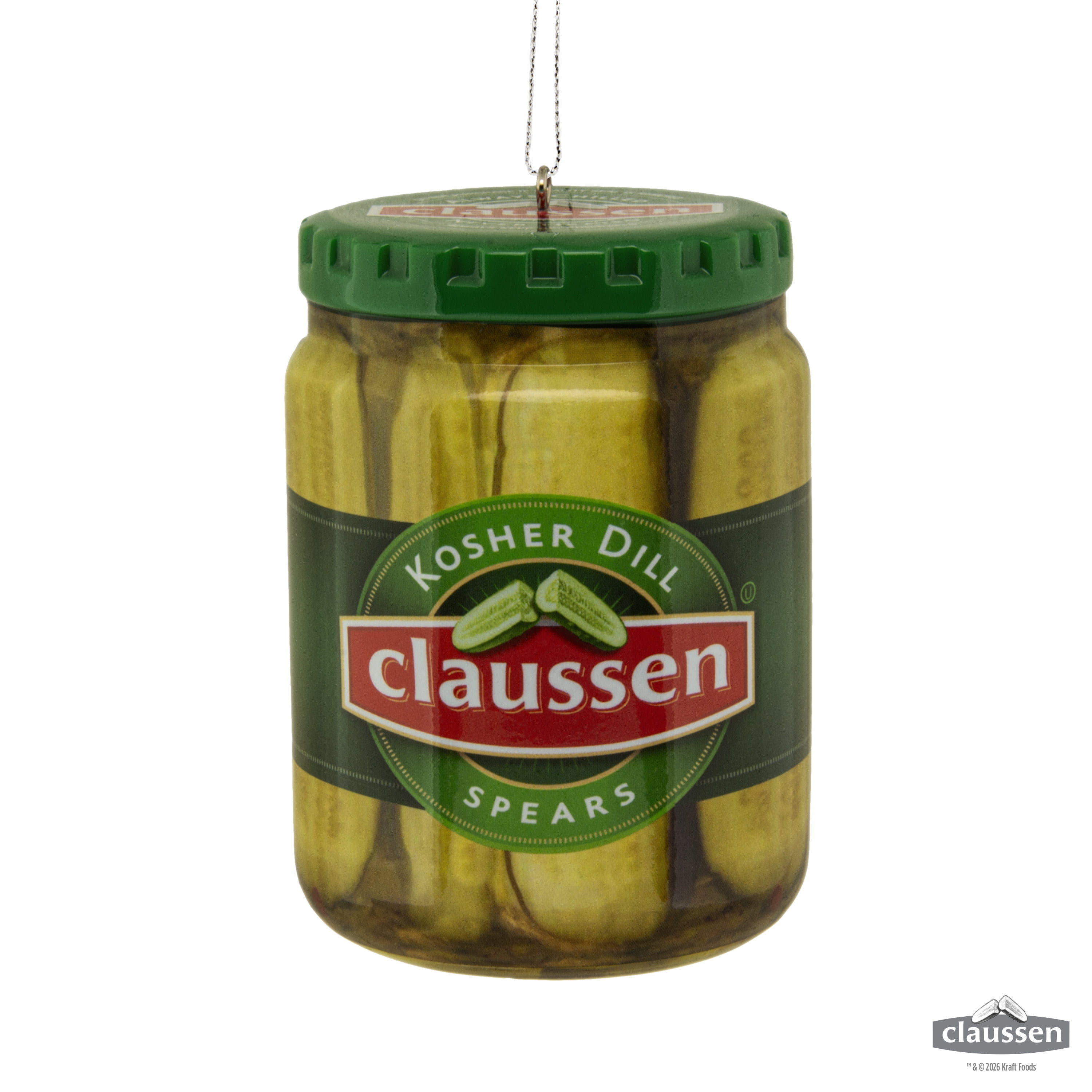 Hallmark Christmas Ornament (Kraft Claussen Pickles Jar, Shttrprf), 1 Count