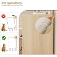 thumbnail image 4 of Commode à 6 Tiroirs pour Chambre, Commode Autoportante de 46,6 Po de Hauteur avec Rangement, Coffre de Rangement en Bois pour Garde-Robe pour Salon, Chambre, Entrée, Chêne Naturel, 4 of 7