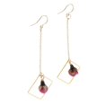 thumbnail image 1 of lionlar 2 Pcs Boucles d'Oreilles Carrées en Résine pour Femmes, 1 of 9