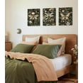 thumbnail image 3 of Vintage Botanical Wall Art,Cottagecore Canvas Painting Nature Floral Decor with Butterfly Dragonfly Bee,Dark Green Aesthetic Pictures for Living Room Bedroom Home Decorations（Only canvas）, 3 of 6