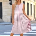 thumbnail image 2 of Zpanxa Sleeveless Round Neck Printed Dress Casual Shift Dress with Pockets and Scattered Floral, 2 of 7