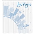 thumbnail image 3 of Ambesonne Las Vegas Shower Curtain, Buildings Urban City Love, 69"Wx70"L, Blue White, 3 of 3