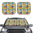 thumbnail image 2 of Naloa Various Balls 2 Piece Foldable Car Sun Shades, Car Windshield Sunshade, Front Window Sunshade for Car, Truck, SUV - Small, 2 of 7