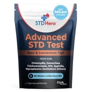 STD Hero Advanced STD Test Kit – At Home Screening for Women & Men – Private Home Use Kit for Accurate Testing Including MGen – Easy Sample Collection & Fast Lab Results – Discreet Delivery