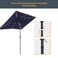 thumbnail image 6 of ACEGOSES 10 x 6.5ft LED Solar Outdoor Patio Rectangle Table Umbrellas with Non-Fading Canopy for Garden and Yard,Navy Blue, 6 of 9