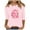 Pink, variant on YFNNUP Breast Cancer Awareness 3/4 Sleeve Shirt for Women Pink Ribbon Print Shirts Casual Crewneck Three Quarter Sleeve Tee Shirt 2024 Fashion Cute Top