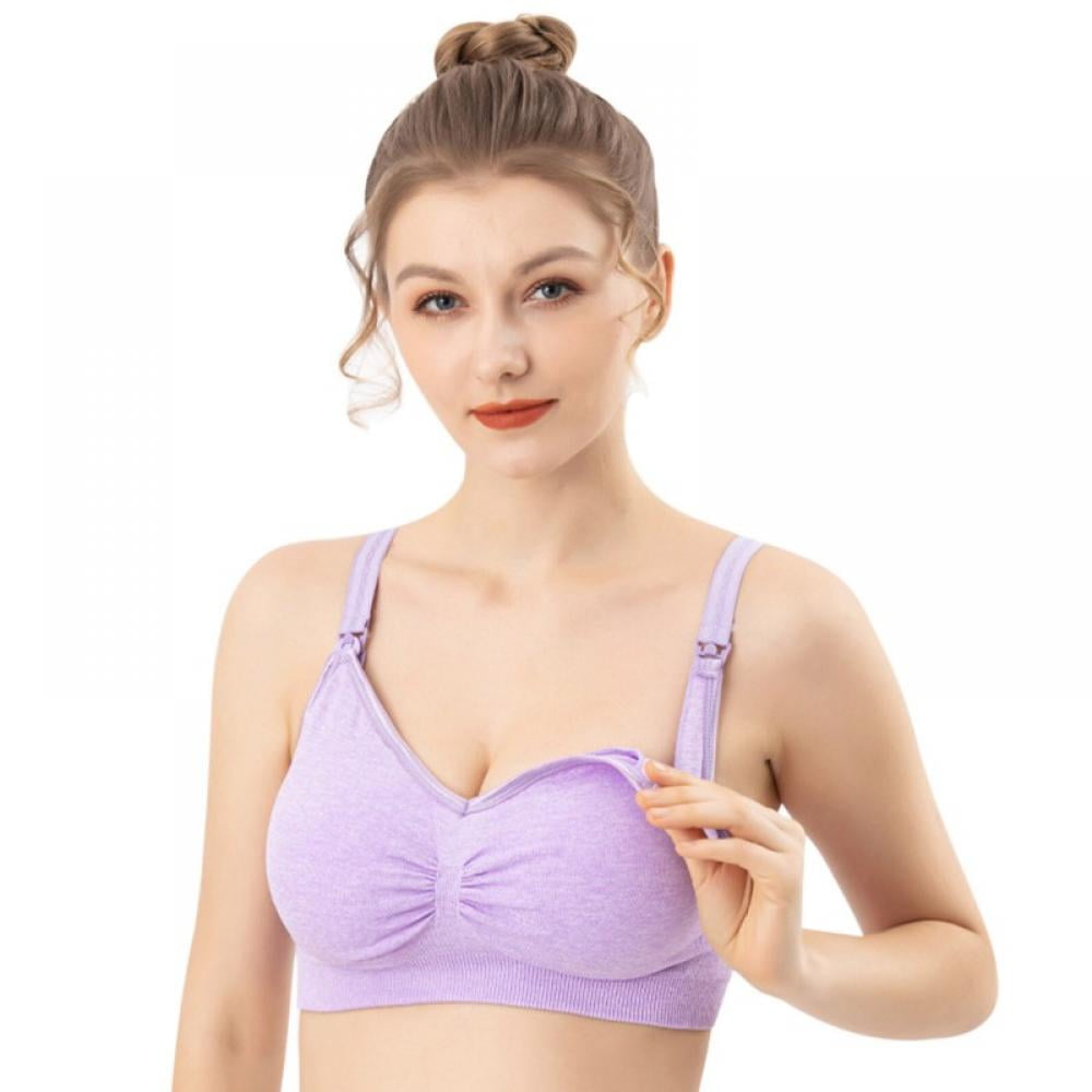 Yarn Version Pregnant Womens Sleeping Nursing Bra Wirefree Full Bust
