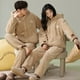 thumbnail image 1 of Pijamas de pareja Otoño e Invierno Polar Coral Hombres y Mujeres Polar Espesado Franela Con Capucha Invierno, 1 of 6