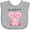 AC-Heather Grey, variant on Inktastic Aditi My Gigi Loves Me Pink Elephant Beautiful Girls Baby Bib