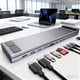 thumbnail image 3 of Optimized Title: USB C Docking Station with Vertical Laptop Stand, 4K 60Hz HDMI, 1Gbps Ethernet, 100W PD, 10Gbps USB-C Data, SD/TF Card Reader, Adjustable Width for MacBook & Windows, 3 of 13